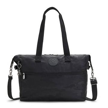 Kipling Ilia Tote Bag Laptop Bags Black Camo Embossed | AU 1301VR